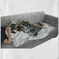 thumbnail image 6 of Boxer Dog Soft Flannel Fleece Throw Blanket, Sketchy Hand-drawn Image of a Puppy Furry Domestic Pet Animal, Cozy Plush for Indoor and Outdoor Use, 60" x 80", Pale Brown Seal Brown, by Ambesonne, 6 of 6
