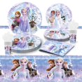 thumbnail image 5 of Frozen Birthday Party Decorations New Snow Queen Birthday Plate Paper Tableware Napinks Cup Background Balloon Supply Kit, 5 of 5