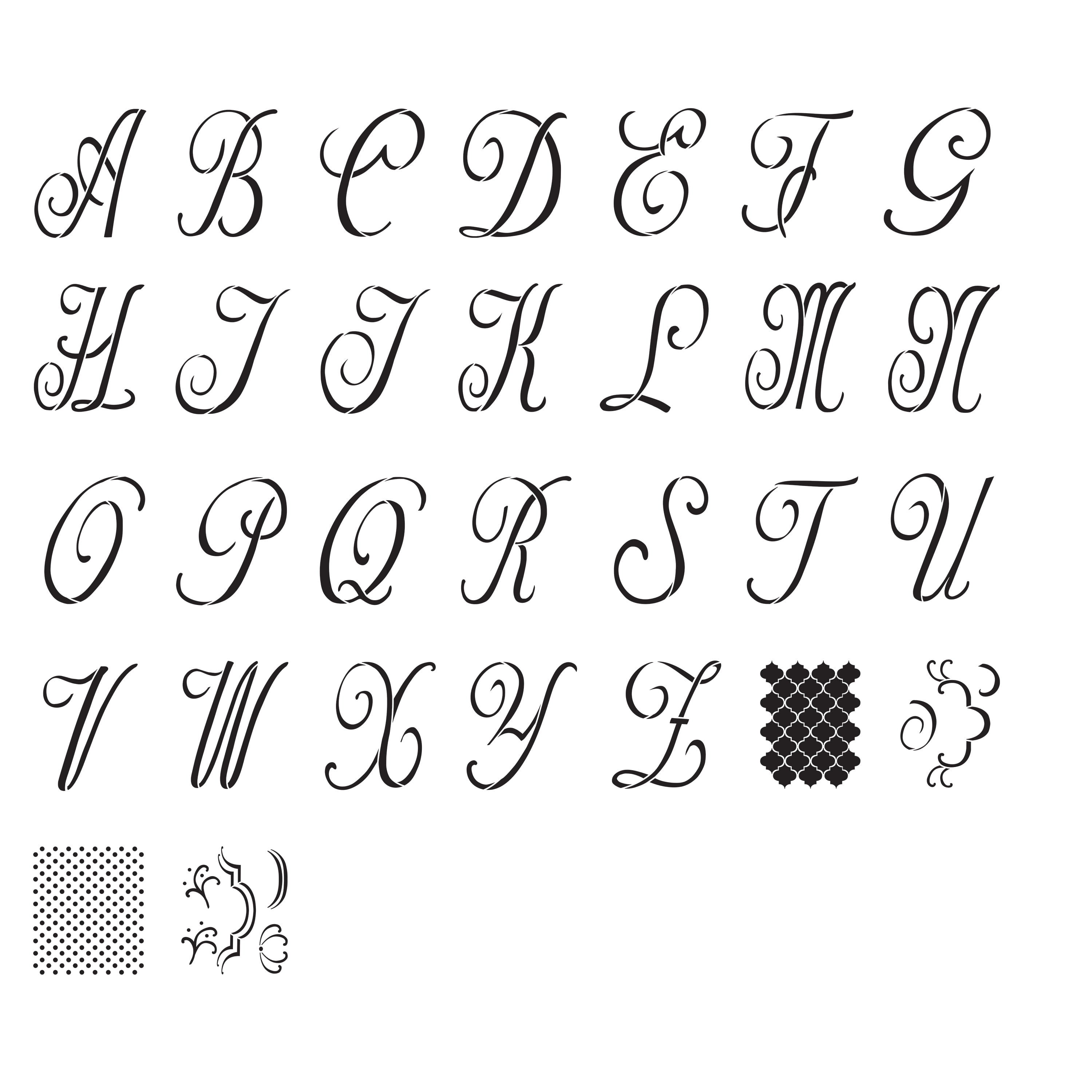 Folkart Paper Stencil 6"8"Script 8" 30/Pkg Walmart Canada