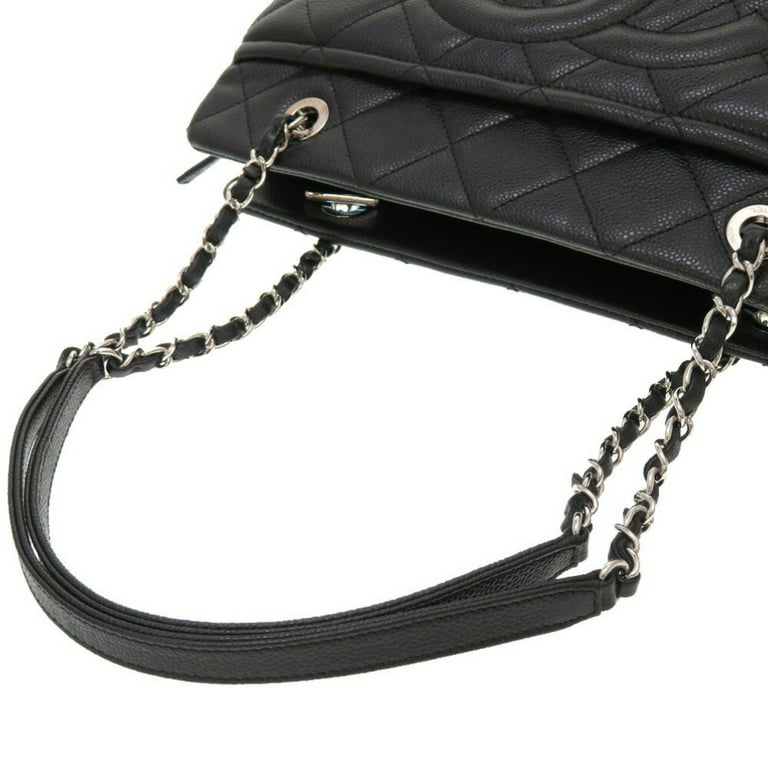 Chanel Coco Mark Triple Punching Chain Shoulder Bag Tote Enamel Black  A16275 Auction