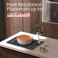 thumbnail image 4 of Lifestance Faux Leather Placemats Set of 6, Waterproof Heat Resistant Non Slip Dining Table Mats, 17x12 inch Rectangle Black, Indoor Outdoor Use, 4 of 10