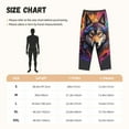 thumbnail image 2 of Salouo Colorful Wolf Head Print Women's Pajama Pants Casual Loose Sweatpants PJs Flowy Pants Drawstring Palazzo for Women Wide Leg Pants Lounge Pajama -Large, 2 of 8
