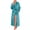 Blue Green, variant on Womens Long Fleece Robe Soft Plush Robes for Women Warm Bathrobes Comfy House Coat Full-length(Dark Grey, Large-X-Large)