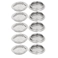 thumbnail image 1 of Rejillas de ventilación redondas de acero inoxidable de 53 mm de diámetro inferior, 10 piezas, 1 of 2