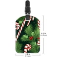 thumbnail image 6 of Square 2Pack PU Leather Christmas Candy Cruise Luggage Tag with Privacy Cover and Name ID Tag for Travel Handbags Backpacks Luggage Tags, 6 of 6