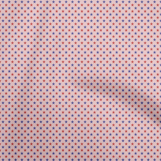 oneOone Georgette Viscose Light Pink Fabric Stars Sewing Material Print Fabric By The Yard 42 Inch Wide
