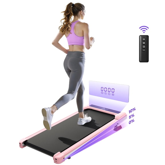 Evitormill Incline 8% Treadmill , 4 in 1 Under Desk Walking Pad  for Home & Office, Pink