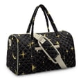 thumbnail image 2 of Garronmavis Sun Moon Star Large Quilted Duffle Bag for Women, Weekender Travel Bag Carry On Overnight Tote Gym Dance Bag with Zipper Pockets, 2 of 7