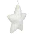 thumbnail image 2 of Northlight Ivory Plastic Cream Cable Knit Star Christmas Plush Ornament, 4", 2 of 4