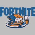 thumbnail image 2 of Boy's Fortnite Meowscles Pancakes  Pull Over Hoodie Athletic Heather Medium, 2 of 4