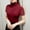 Wine, variant on Women Short Sleeve Tees Stretchy Mock Neck Skinny Base Layer Tops Lightweight Soft Comfy Fitting Thermal Tight Shirts