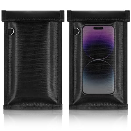 TYPPKMM Faraday Bag 2-Pack, Signal Blocking Pouch for Smartphones and Car Keys, Anti-Theft Protection