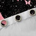 thumbnail image 4 of Homewish Bling Letter C Blackout Curtains Set of 2 (52x84 Each), Black Pink Romantic Butterfly Window Curtains, Teen Kid Girl Female Curtains and Drapes, Curtains Blackout Home Decor, 4 of 6