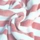 thumbnail image 5 of 1 Paquete de toallas absorbentes de microfibra de terciopelo, de uso múltiple, para el baño de hoteles, 13 X 29 pulgadas, con rayas anchas en color rosa, 5 of 7