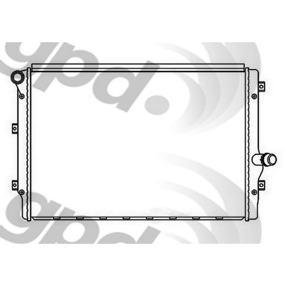 Global Parts Distributors 2822C Radiator Fits select: 2010-2014 VOLKSWAGEN JETTA, 2006-2010 VOLKSWAGEN PASSAT