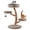 Brown, variant on Costway Modern Cat Tree with Pear Wood Trunks Scratching Posts Soft Long Plush Fabric
