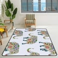 thumbnail image 3 of Coolnut Area Rug 60x39 inch, Elephants Decorated Mandala Ornament Nursery Rug Floor Mat Kids Playing Mat for Living Room Bedroom, 3 of 6