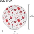 thumbnail image 3 of Coolnut Valentine's Day Round Tablecloth, Lovely Hearts and Arrow Gems Lace Round Table Cloth Water Resistant Spill Proof Large Table Cover for Valentine's Day Romantic Dinner Decorate, 60", 3 of 7