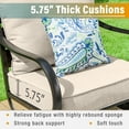 thumbnail image 5 of Sophia&William 6 Piece Patio Conversation Set Outdoor Table and Sofa Chairs Furniture Sets with 2 Ottomans, Beige, 5 of 10