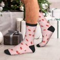 thumbnail image 7 of KLL Hand Drawn Strawberry Print Cool Socks Men's Women's Crew Socks Funny Crazy Novelty Stockings, 7 of 7