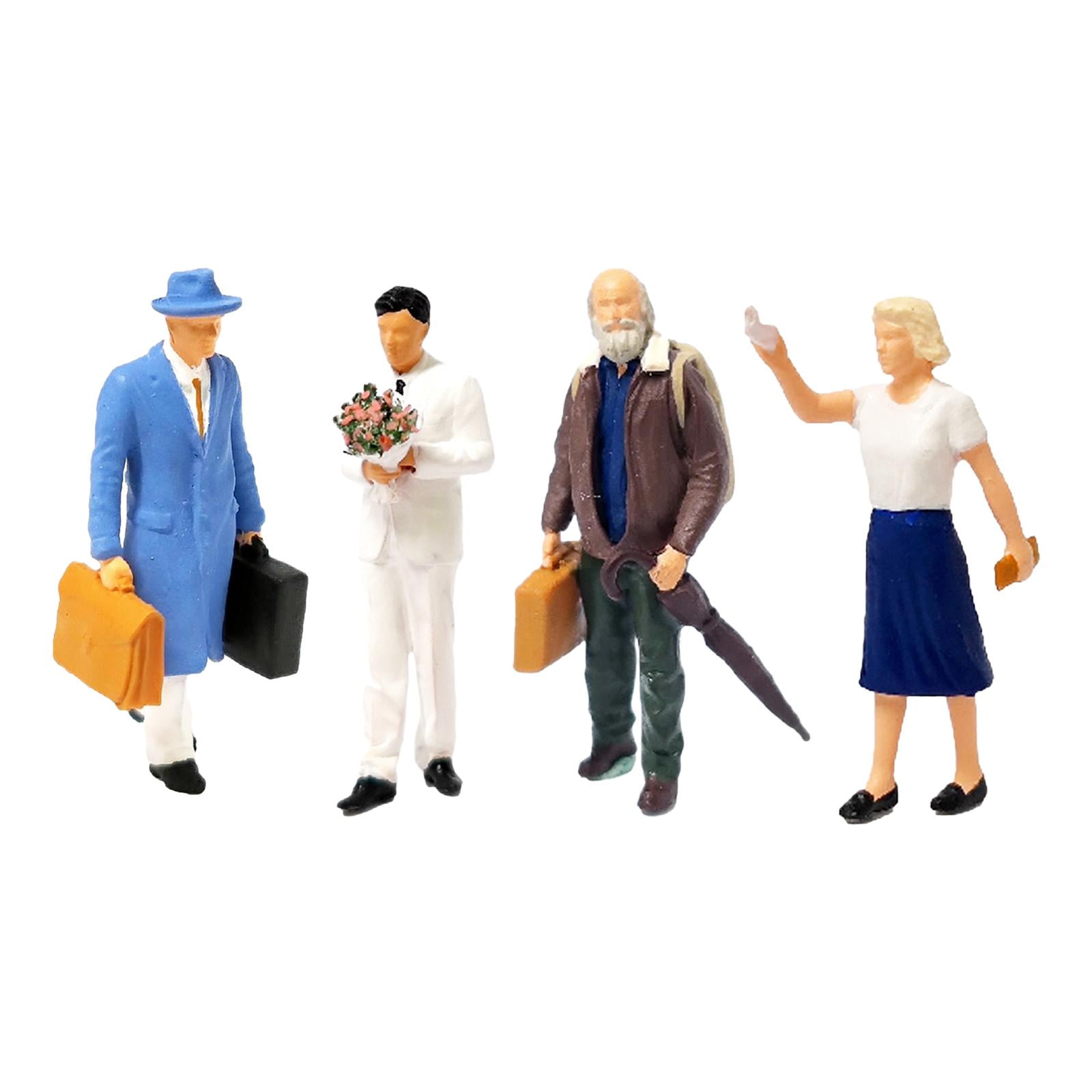 Resin 1/64 People Figures Tiny People for Diorama Miniature Scenes Layout