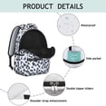thumbnail image 4 of Leopard Print Backpack for School,Cute School Bag,Schoolbag with Adjustable Shoulder Straps & Padded Back,15.3"x11"x7.1"., 4 of 6