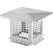 EuKer Square Chimney Cap, Stainless Steel 304, Suitable Size: 12 x 12 inches, Silver