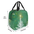 thumbnail image 2 of Disketp Christmas Green Lunch Bag for Women Men, Leakproof Thermal Cooler Sack Food Handbags Case High Capacity forTravel Work School Picnic, 2 of 5