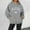 Grey, variant on New Women's Letter Printed Round Neck Pullover Street Long Sleeve Pullover Hoodie Zip up Hoodie Fall Clothe Long Sweatshirt Jacket Thin Womens Dress Jacket Women Sweatshirt Dress Hoodie Female