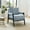 Blue, variant on Cterwk Chenille Upholstered Accent Chair with Wood Frame, Mid Century Modern Armchair for Living Room, Office, Bedroom, Orange