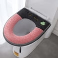 thumbnail image 3 of Yuarrent Cubierta de asiento de inodoro, Protector de pelusas con cremallera para baño, almohadillas para taburete público, alfombrilla Suministros de limpieza para el hogar negro gris, 3 of 6