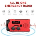 thumbnail image 4 of Radio Récepteur Fréquence Urgence Lampe de Poche LED USB Rechargeable Manivelle Alarme Banque d'Alimentation Randonnée Sac à Dos Chargeur de Téléphone Multifonction Haut-Parleur Noir, 4 of 9