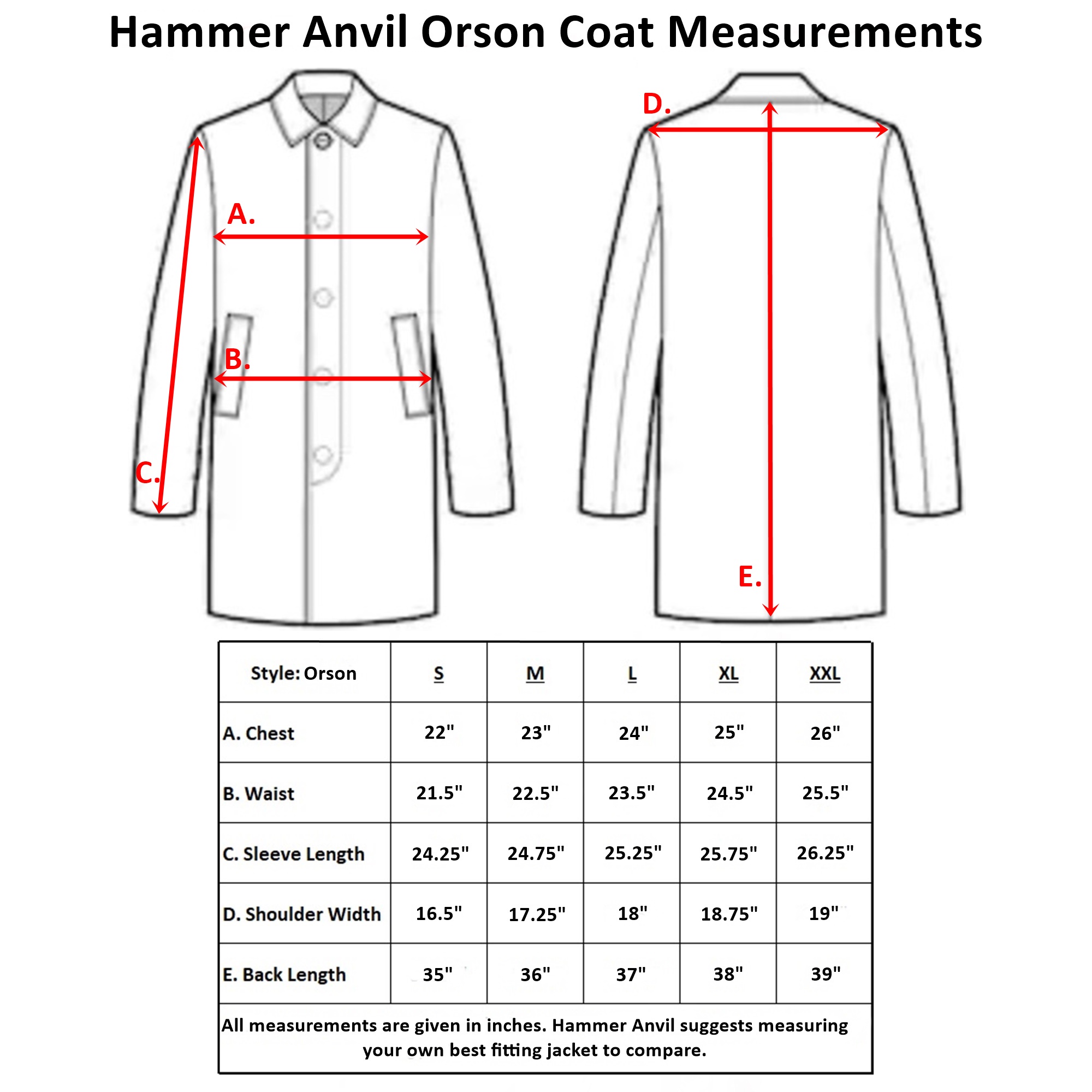 Hammer Anvil Mens Wool Blend Single Breasted Walking Coat Tailored Long Jacket - image 2 of 7