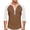Brown, variant on Men's Henry Shirt Fashion Color Block 3/4 Sleeve T-Shirt Big and Tall Casual Button Lightweight Tee Shirt Soft Tops(Wine,Medium)