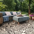thumbnail image 5 of Safavieh Courtyard Connie Floral Indoor/Outdoor Area Rug, Sand/Black, 6'7" x 9'6", 5 of 11
