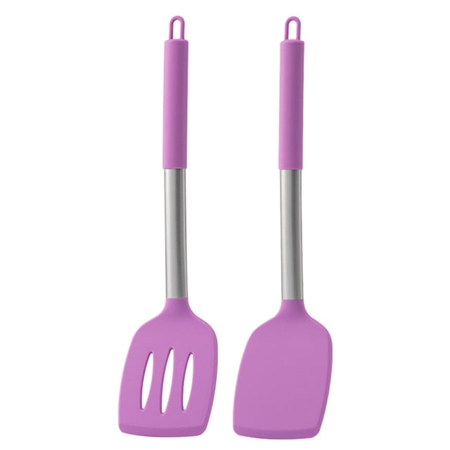 Pack Of 2 Silicone Spatulas Non Stick Pan Home Kitchen Spatulas Cooking For Egg Fish Pancakes