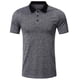 thumbnail image 1 of Camiseta informal de manga corta holgada para hombre, de color liso, con solapa: tejido cómodo, versátil para casa, trabajo y fiestas., 1 of 5