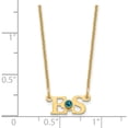 thumbnail image 3 of 14K Yellow Gold Small With 18K Bezel Birthstone Initial Necklace Made In United States xna655y, 3 of 5