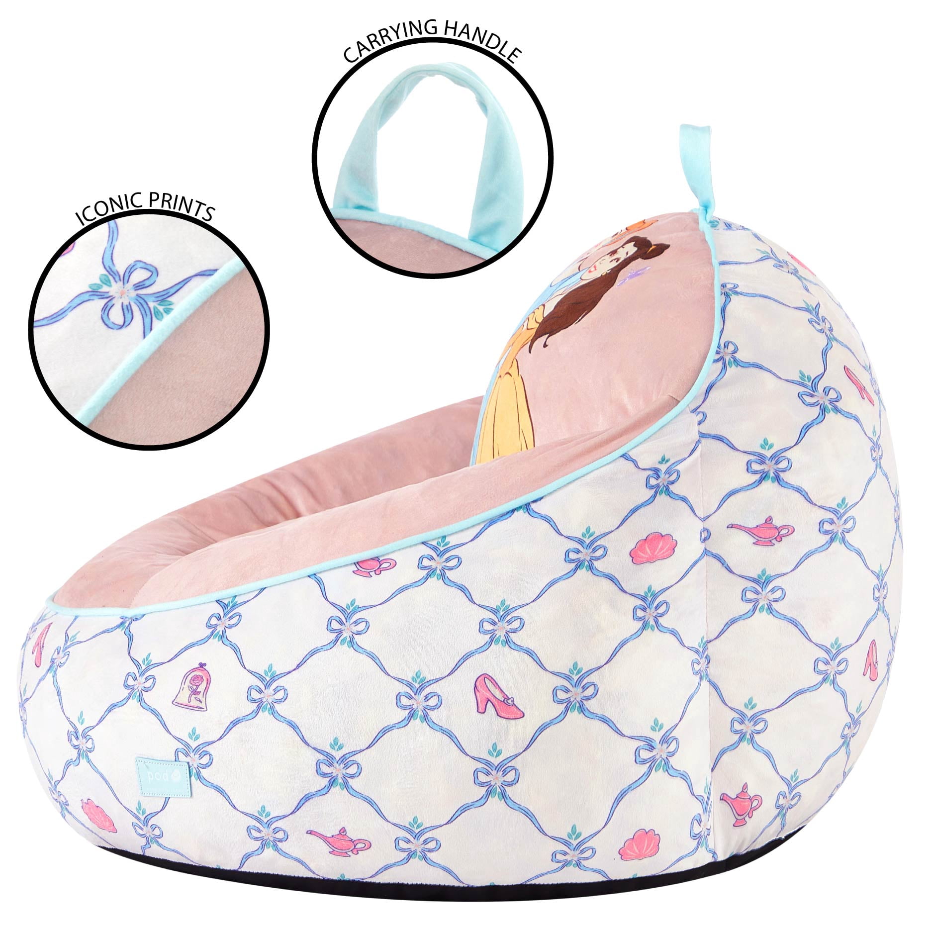 Disney Princess Kids' Compressed Foam Bean Bag Chair