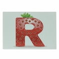 thumbnail image 1 of Letter R Cutting Board, Food Elements in Such a Way Resembling Capital R Summer Season Food, Decorative Tempered Glass Cutting and Serving Board, Small Size, Vermilion Green Orange, by Ambesonne, 1 of 1