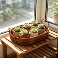 thumbnail image 3 of Woven Storage Basket with Handles — Versatile Plastic Fruit, Snack, and Bathroom Organizer for Home, Kitchen, and Office Decor, 3 of 5