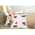 thumbnail image 2 of Ambesonne Pug Throw Pillow Cover 2 Pack, Happy Sad Cool Dogs Pug, 18", Black Red White, 2 of 7