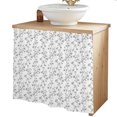 thumbnail image 2 of Grey Spring Floral Cabinet Curtains 35"W x 35"L, Elegant Watercolor Summer Botanical Sink Skirt for Bathroom Vanity Kitchen Self Adhesive, Dust-Proof Privacy Curtain for Shelves Closet Laundry Pantry, 2 of 9