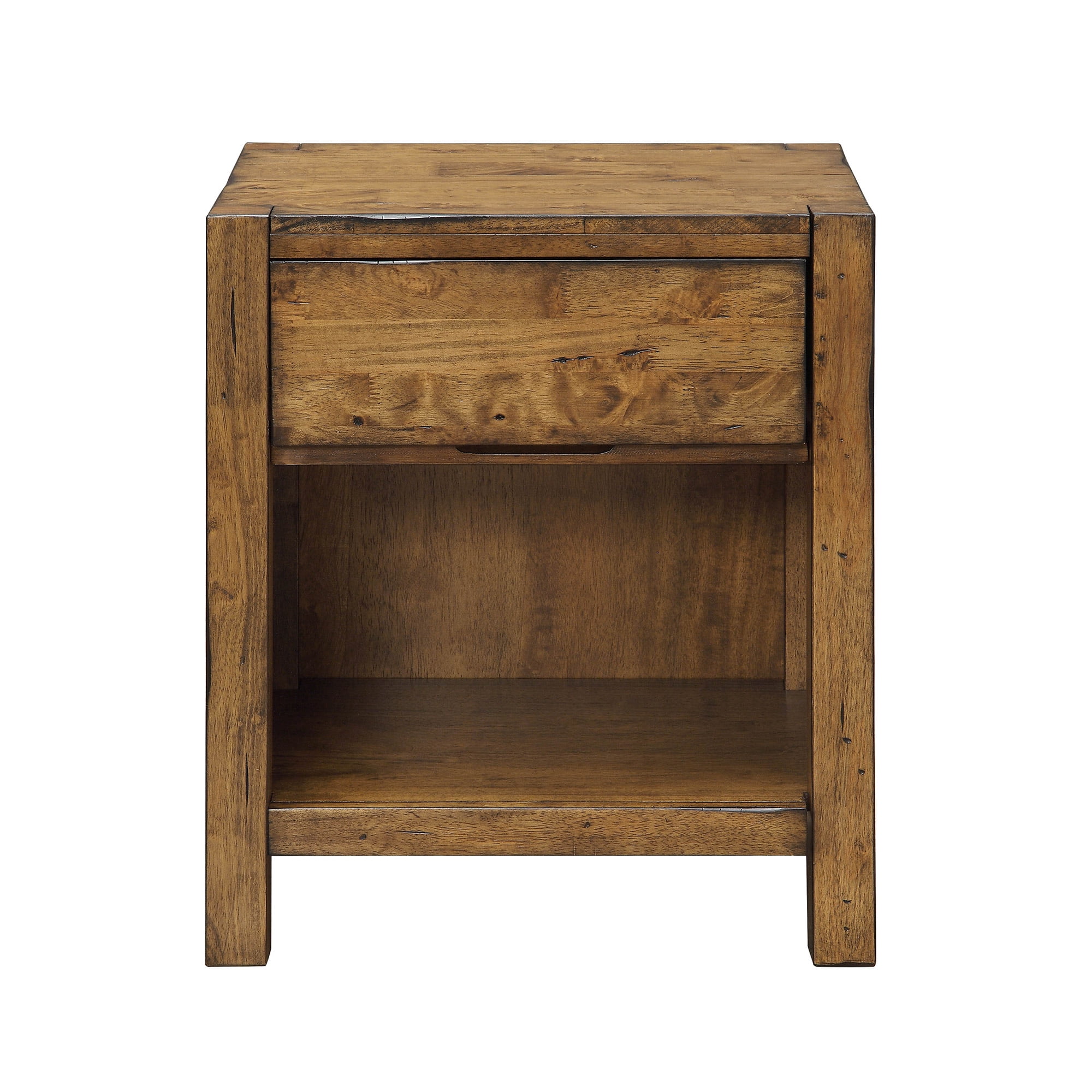 Better Homes And Gardens Bryant Nightstand Rustic Maple Brown Finish Walmart Com Walmart Com
