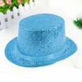 thumbnail image 2 of Niaviben Top Hat Flat Cap Sequin Hat Beanie Caps for Men Womens Hats Hat for Men Women's Newsboy Caps Blue 1 A, 2 of 4