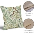 thumbnail image 4 of Botanical Print Pillow Covers 16x16 Set of 2 Vintage Floral Spring Sage Green Flower Plant Decorative Throw Pillow Cases Outdoor Farmhouse Decor for Sofa Couch Bed, 4 of 6