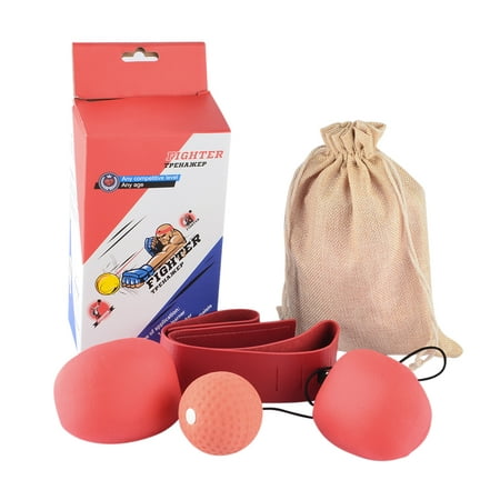Child Boxing Speedball Set Reactivity Awareness Training Punching Speed Ball for Fighting Free Combat - Red Random Color of Ball and