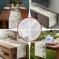 thumbnail image 6 of Sage Green Eucalyptus Table Runner 120 Inches Long,Traditional Tree Branch Leaf Plant Cotton Linen Table Runners Dresser Scarves,Tabletop Scarf Furniture Cover for Home Dinner Party Decor 13"x120", 6 of 8