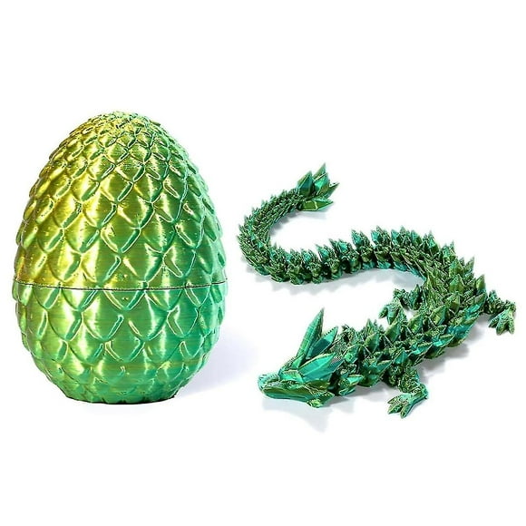 3d Printed Dragon In Egg, Full Articulated Dragon Crystal Dragon With Dragon Egg,home Office Decor