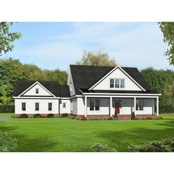 763-2376: Traditional Country 2 Bed, 2 Bath Luxury Home Plan, 2400 Sq Ft: Full Blueprints with License to Build by Home Plan Marketplace - Lesuto